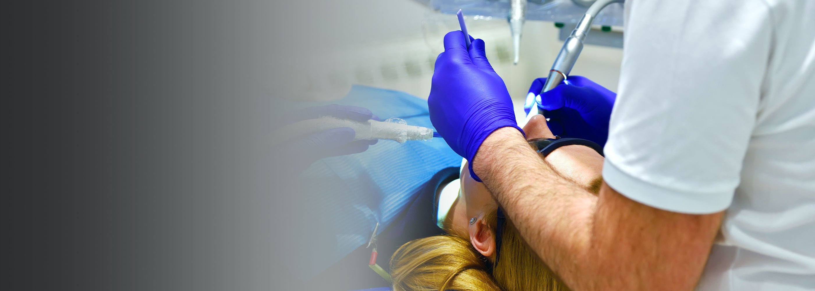 Patient during oral surgery